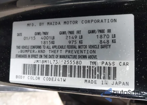 2015 Mazda Mazda3 I Touring from USA, damaged, VIN JM1BM1L73F1255580